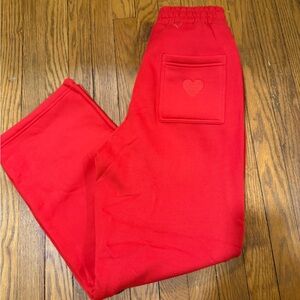Red valentines Comfirt Sweatpants – Size S (Never Worn)